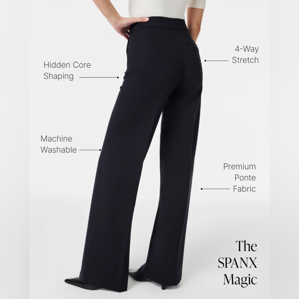 SPANX Wide Leg Pants with Black Trousers - Picture 3 of 15
